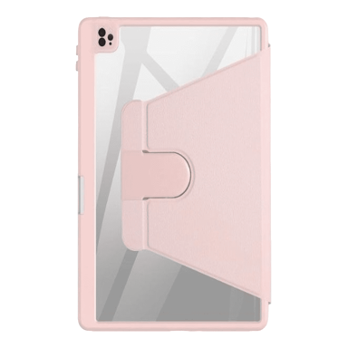 NIKCORP Rotirajuća zaštitna maska za iPad Air 4 11" s držačem za olovku okretni stalak 360° TPU i PC materijal, ružičasta